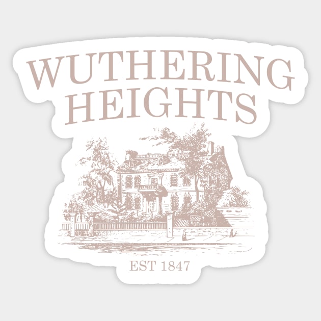 Wuthering Heights Heathcliff bookish - Bronte sisters Sticker by OutfittersAve